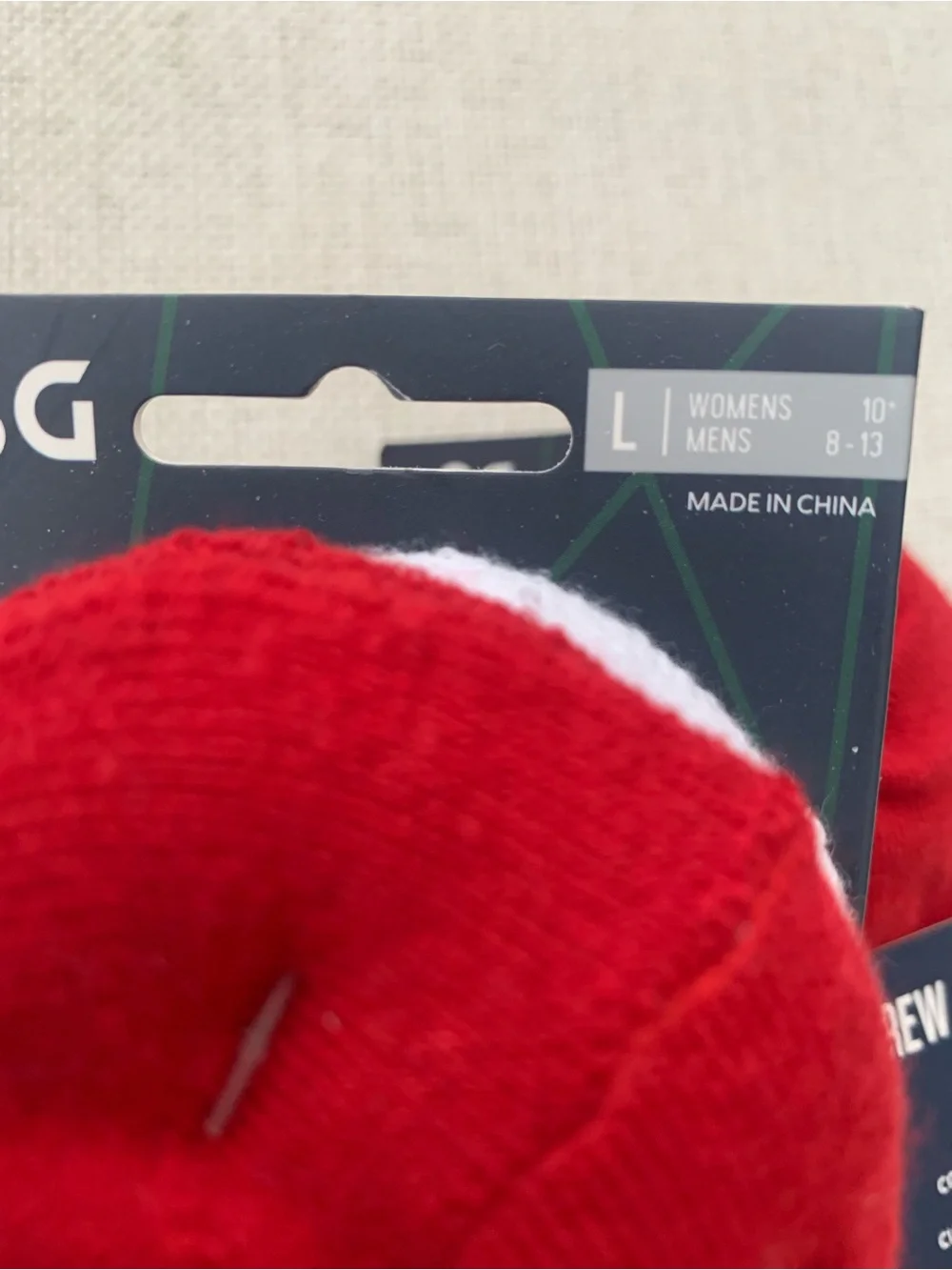 New DSG 6 Pairs Quarter Crew Socks - Red White Gray Unisex Large